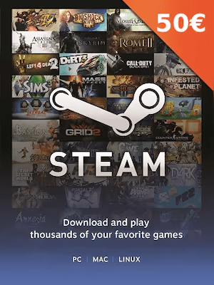 Steam Gift Card 50 EUR - Steam Key - EUROPE